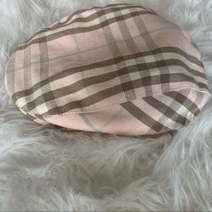 Authentic Burberry Flat Cap (pink plaid)